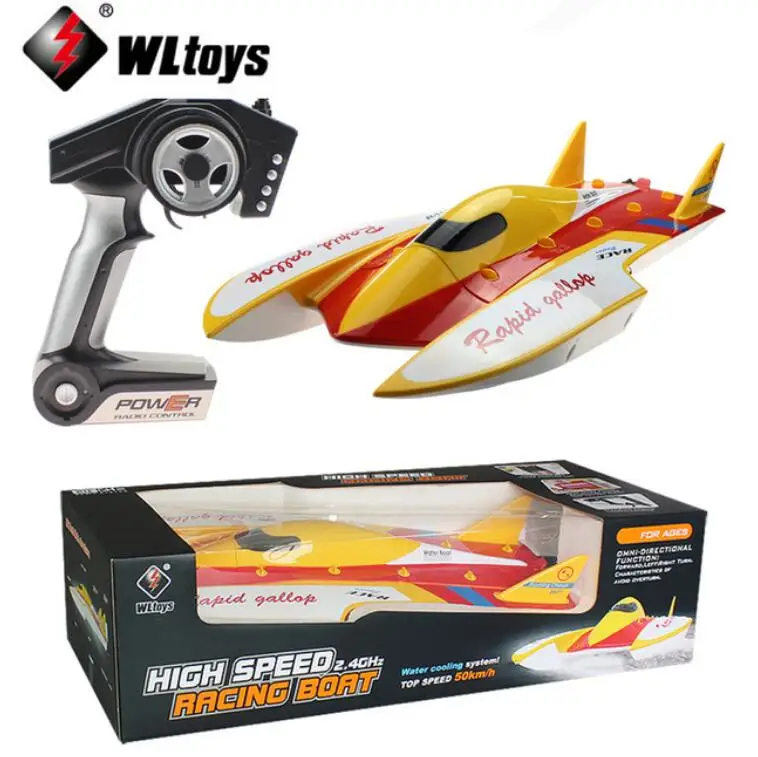 

Original WLtoys WL913 2.4G Remote Control Brushless Motor Water-Cooling System High Speed 50km/h RC Racing Boat