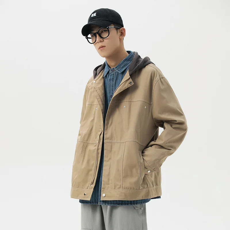 Wu Air-Function-Style Mixed Colors Hooded Tooling Jacket Men's Loose-Fit Hip Hop Couples Unisex Students BF Coat Fashion
Wu Air-Function-Style Mixed Colors Hooded Tooling Jacket Men's Loose-Fit Hip Hop Couples Unisex Students BF Coat Fashion