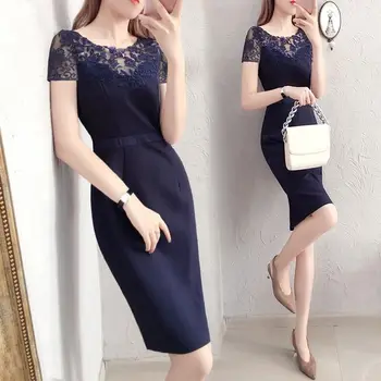 Patchwork Lace Dress For Women Office Lady Ladies Dresses Women's Summer Sundress Vestidos De Fiesta Luxury Women Dresses 
Patchwork Lace Dress For Women Office Lady Ladies Dresses Women's Summer Sundress Vestidos De Fiesta Luxury Women Dresses