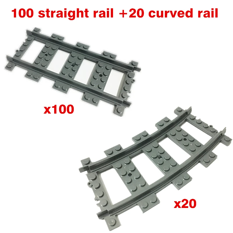 20 Curved Track + 100 Straight Rails Train Track Combination Building Blocks Sets Bricks Model Kids Toys Compatible City
20 Curved Track + 100 Straight Rails Train Track Combination Building Blocks Sets Bricks Model Kids Toys Compatible City