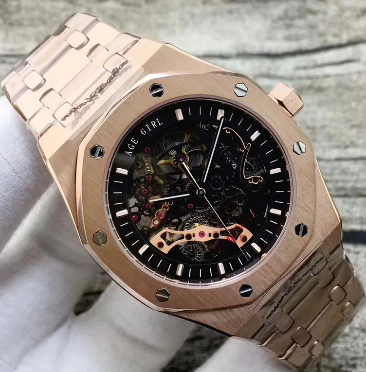 Luxury Brand New Automatic Mechanical Men Watch Transparent Glass Back Skeleton Rose Gold Black Silver Tourbillion Watches AAA+ 
Luxury Brand New Automatic Mechanical Men Watch Transparent Glass Back Skeleton Rose Gold Black Silver Tourbillion Watches AAA+