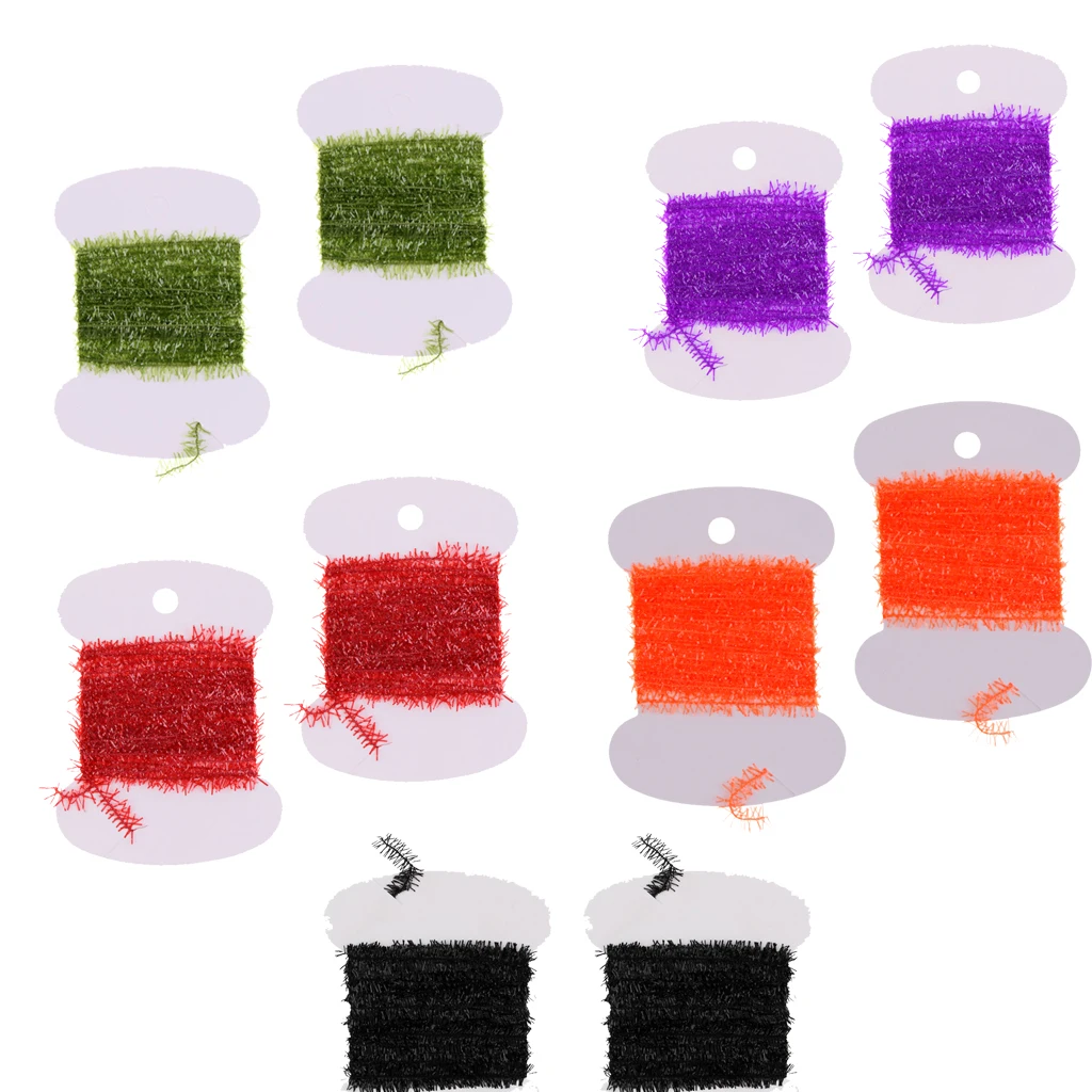 Tinsel Chenille Fly Tying Jig Lure Making Fishing Crystal Flash Line Tinsel Chenille Fly Tying Jig Lure Making Fishing Crystal Flash Line