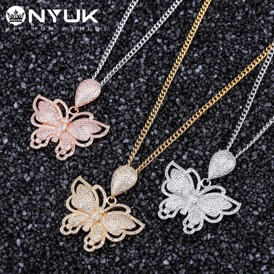 NYUK Butterfly Statement Necklaces Pendants Woman Chokers Collar Water Wave Chain Iced Out Cubic Zircon Filled Chunky Jewelry
NYUK Butterfly Statement Necklaces Pendants Woman Chokers Collar Water Wave Chain Iced Out Cubic Zircon Filled Chunky Jewelry