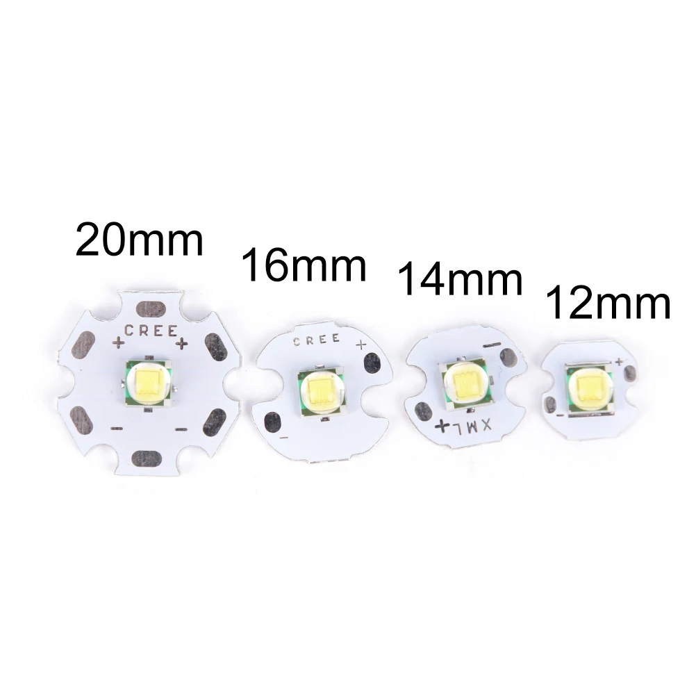 DIY Flash Light XML XM-L T6 LED U2 10W White High Power LED Emitter with 12mm 14mm 16mm 20mm PCB for LED Headlamp 1pc
DIY Flash Light XML XM-L T6 LED U2 10W White High Power LED Emitter with 12mm 14mm 16mm 20mm PCB for LED Headlamp 1pc