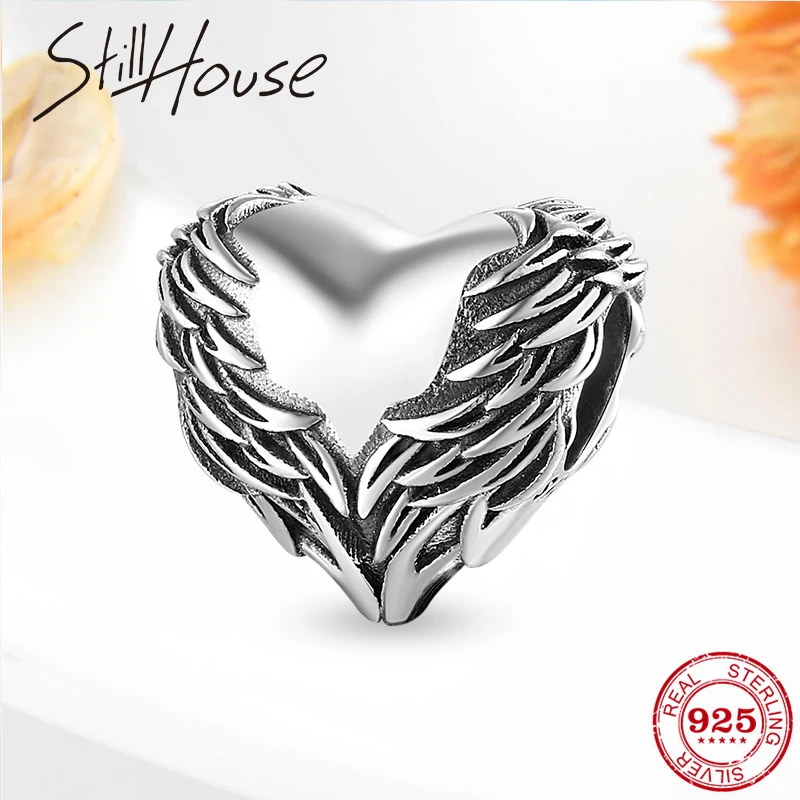 Hollow Heart 925 Sterling Silver Lucky Angel wings Bead for Jewelry Fit Original Pandora Charms Bracelets
Hollow Heart 925 Sterling Silver Lucky Angel wings Bead for Jewelry Fit Original Pandora Charms Bracelets