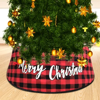Diameter 30-Inch Christmas Tree Skirt Red And Black Plaid Base Merry Christmas Tree Collar Xmas Party Home Decoration
Diameter 30-Inch Christmas Tree Skirt Red And Black Plaid Base Merry Christmas Tree Collar Xmas Party Home Decoration