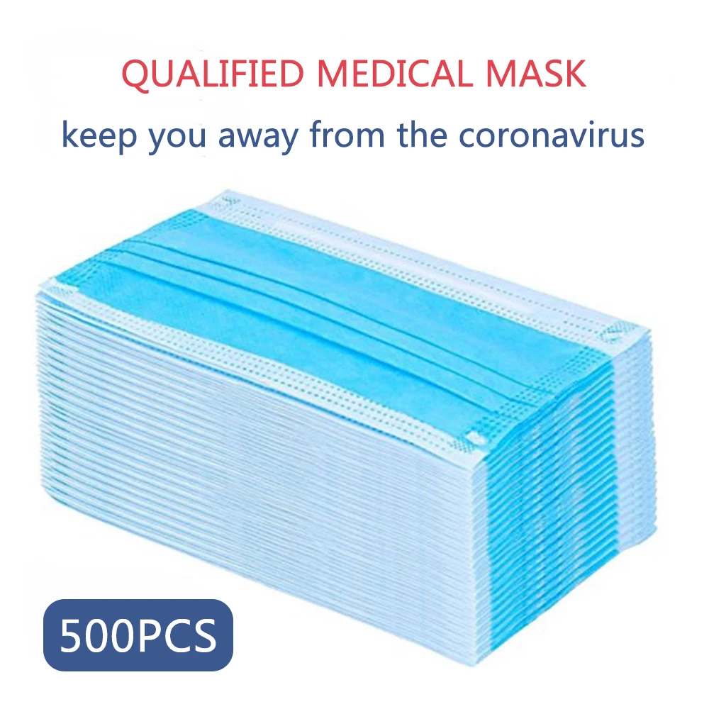 

500pcs Disposable Anti virus mask mouth korean non N95 Medical Face Surgical coronavirus Mask