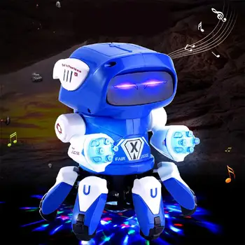 Kuulee Electric Dancing Six-Claw Robot Toy Light Music Robot Model Toy High Quality Child Interesting Toys
Kuulee Electric Dancing Six-Claw Robot Toy Light Music Robot Model Toy High Quality Child Interesting Toys