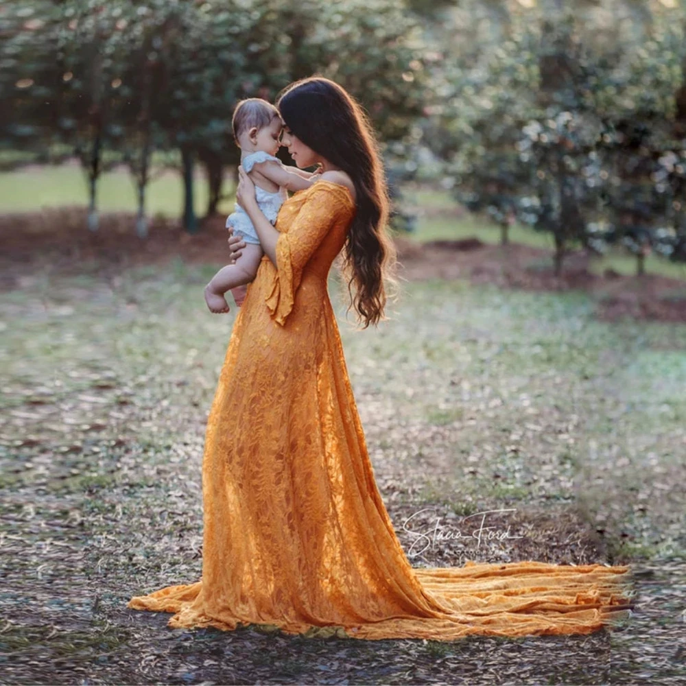 Long Maternity Dresses For Photo Shoot Sexy Lace Fancy Pregnancy Dresses Flare Sleeve Pregnant Women Maxi Gown Photography Props
Long Maternity Dresses For Photo Shoot Sexy Lace Fancy Pregnancy Dresses Flare Sleeve Pregnant Women Maxi Gown Photography Props