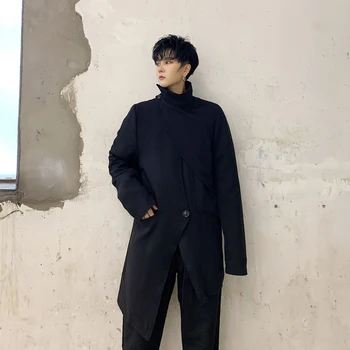 2019 Autumn New Korean Version Of Loose Dark Solid Color Overlapping Collar Irregular Hem Men's Casual Windbreaker
2019 Autumn New Korean Version Of Loose Dark Solid Color Overlapping Collar Irregular Hem Men's Casual Windbreaker