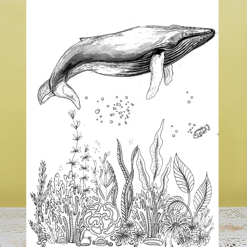 AZSG Big whale Lovely Fishes Clear Stamps/Seal For DIY Scrapbooking Card Making Album Decorative Silicone Stamp Craft
AZSG Big whale Lovely Fishes Clear Stamps/Seal For DIY Scrapbooking Card Making Album Decorative Silicone Stamp Craft