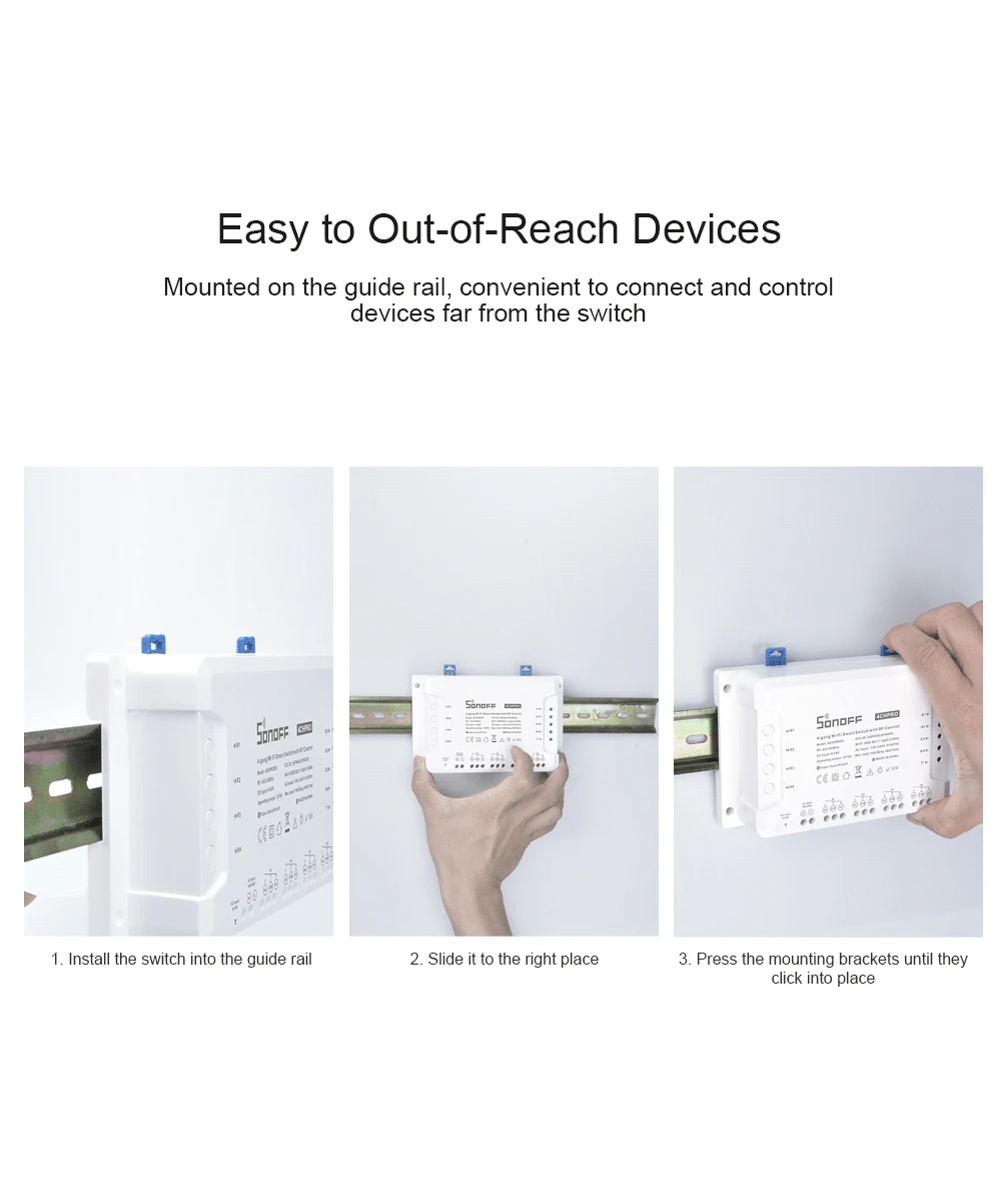 Sonoff 4ch pro r3 wifi light switch remote 433 mhz rf smart home controller 4 channel/ gang intelligent wireless switch module (sonoff