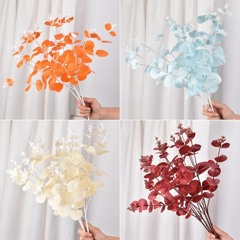 1PC Artificial Eucalyptus Leaf Lifelike 16-Forks Simulation Plants Desk Ornaments Fake Eucalyptus Stem Branches Home Decor
1PC Artificial Eucalyptus Leaf Lifelike 16-Forks Simulation Plants Desk Ornaments Fake Eucalyptus Stem Branches Home Decor