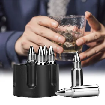 Whiskey Stones Ice Cube 6 Laser Engraved Stainless Steel Silver Bullets Revolver Barrel Base Reusable Chilling Rocks Stone
Whiskey Stones Ice Cube 6 Laser Engraved Stainless Steel Silver Bullets Revolver Barrel Base Reusable Chilling Rocks Stone