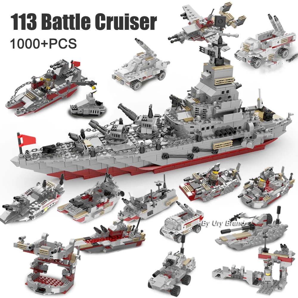 1000+pcs 25in1 Creator Military Warship Cruiser Transformation Fighter Tank Mini Figures Building Blocks Toys Kids Boys Gifts
1000+pcs 25in1 Creator Military Warship Cruiser Transformation Fighter Tank Mini Figures Building Blocks Toys Kids Boys Gifts