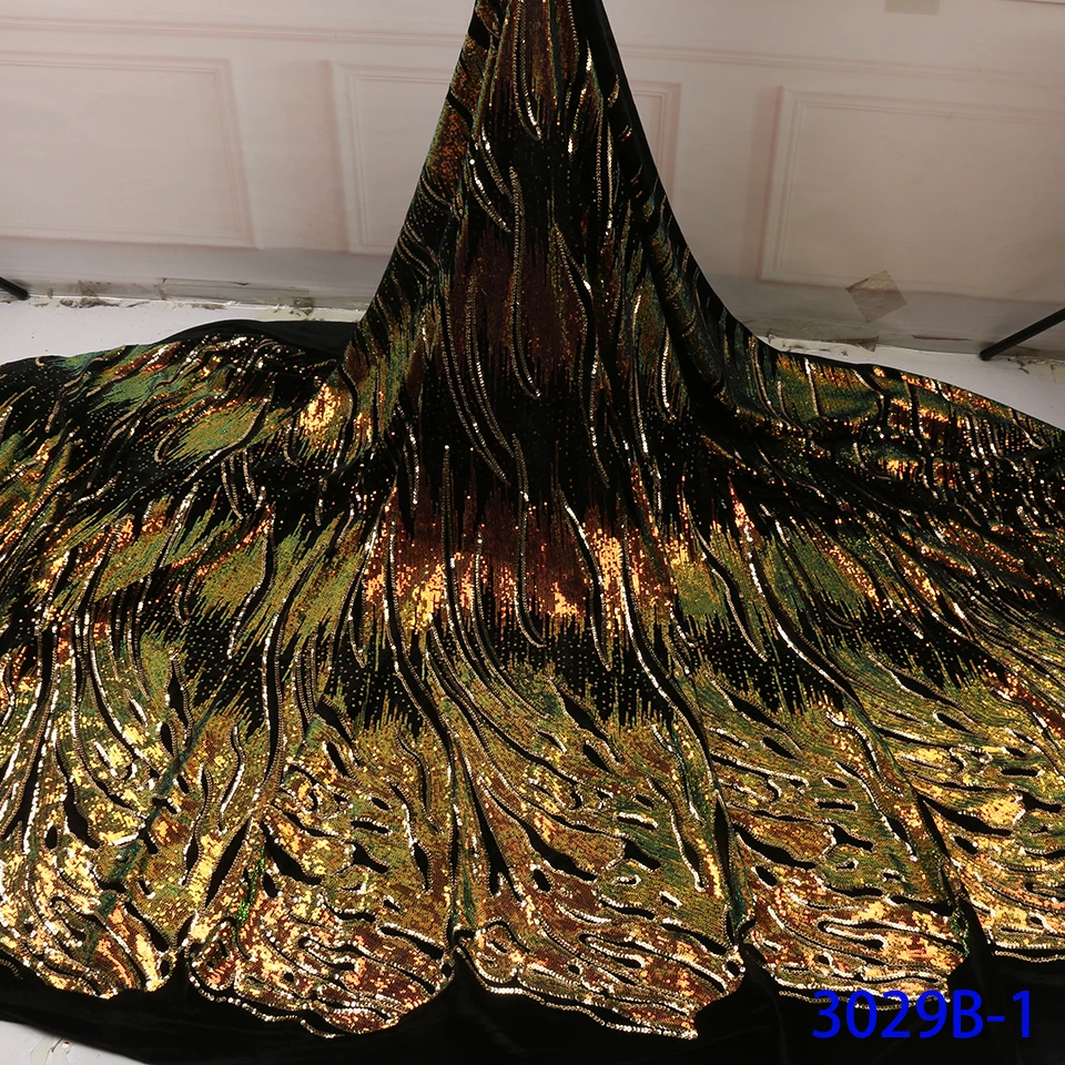 NIAI African Velvet Sequins Lace Fabric Embroidered 2019 High Quality Lace Nigerian French Net Lace Fabrics For Women XY3029B-1
NIAI African Velvet Sequins Lace Fabric Embroidered 2019 High Quality Lace Nigerian French Net Lace Fabrics For Women XY3029B-1