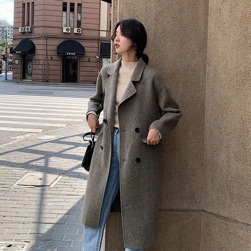 2020 ji qiu New Style Woolen Jacket Women's Mid-length Korean-style Loose-Fit Long Sleeve Double Breasted Fashion Elegant Duffle
2020 ji qiu New Style Woolen Jacket Women's Mid-length Korean-style Loose-Fit Long Sleeve Double Breasted Fashion Elegant Duffle