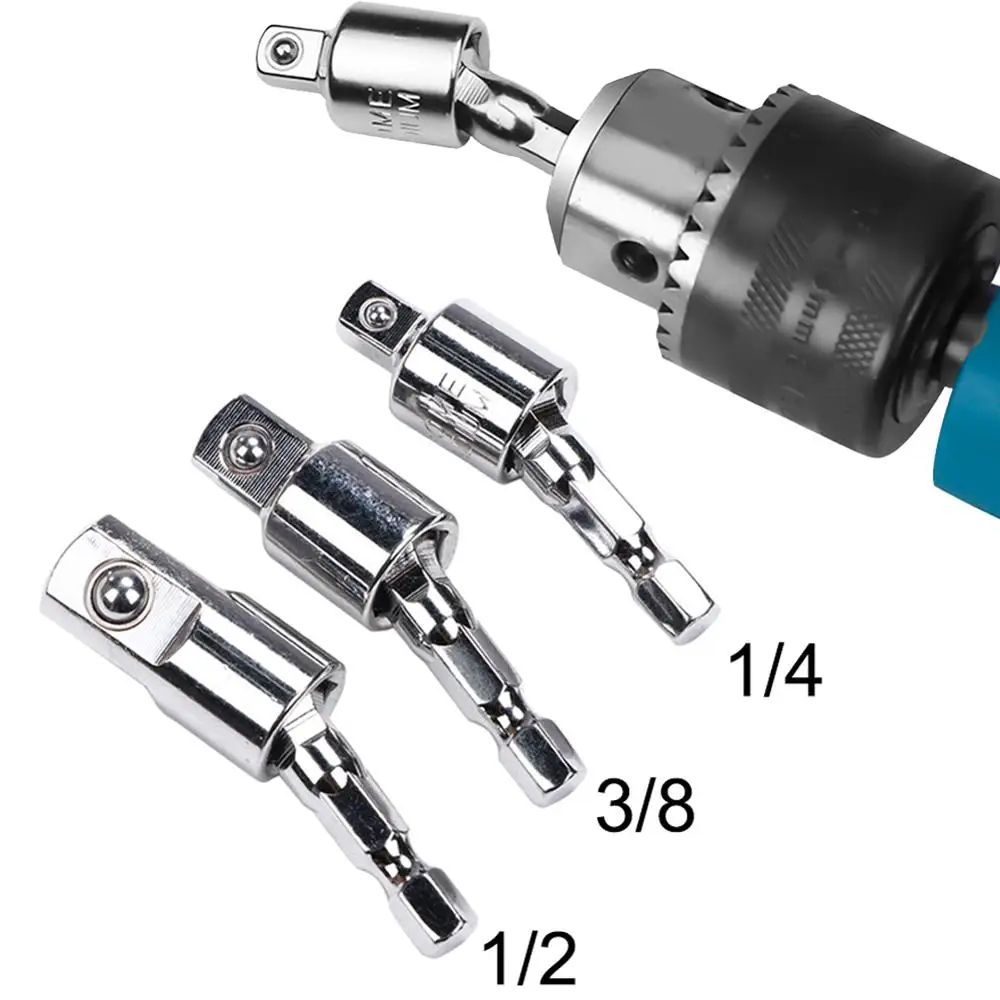 360 Degree Sleeve Electric Hex Handle Wrench Square Head Conversion Tool Parts Connecting Rod Power Drill Accessories Set Chuck
360 Degree Sleeve Electric Hex Handle Wrench Square Head Conversion Tool Parts Connecting Rod Power Drill Accessories Set Chuck