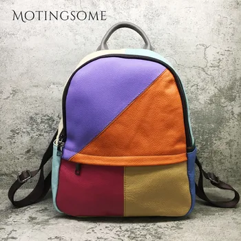 Patchwork Vintage Style Genuine Leather Backpack Women Handmade Cowhide Natural Leather Backpack Luxury Mochila Ladies 2020 New
Patchwork Vintage Style Genuine Leather Backpack Women Handmade Cowhide Natural Leather Backpack Luxury Mochila Ladies 2020 New
