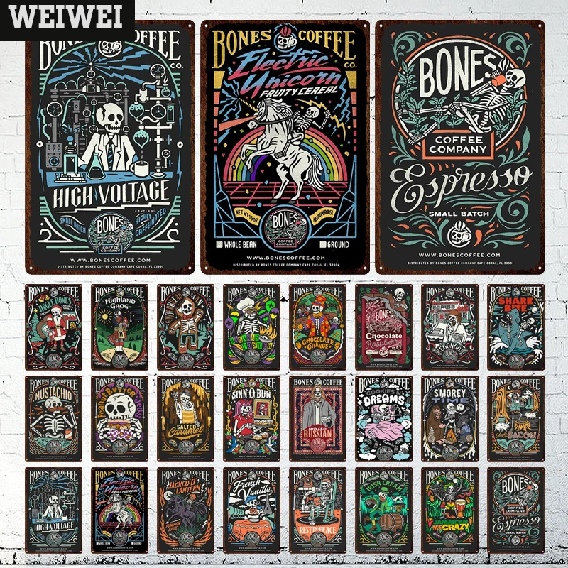 Bones Coffee Metal Sign Plaque Metal Vintage Wall Decor for Kitchen Coffee Bar Cafe Tin Sign Metal Posters Sign Coffee Poster
Bones Coffee Metal Sign Plaque Metal Vintage Wall Decor for Kitchen Coffee Bar Cafe Tin Sign Metal Posters Sign Coffee Poster