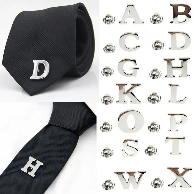 A-Z 26 letter pin brooch Suit buckle silver color for male alloy simple party wedding Shirt Collar Gift for Men wholesale
A-Z 26 letter pin brooch Suit buckle silver color for male alloy simple party wedding Shirt Collar Gift for Men wholesale