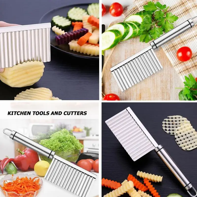 Potato Wavy Edged Tool Peeler Cooking Tools Stainless Steel Kitchen Knife Vegetable Fruit Slicing Cutting Peeler Cooking Tools
Potato Wavy Edged Tool Peeler Cooking Tools Stainless Steel Kitchen Knife Vegetable Fruit Slicing Cutting Peeler Cooking Tools