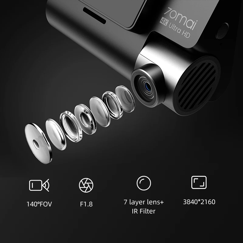 Видеорегистратор Xiaomi 70mai Dash Cam 4k A800s