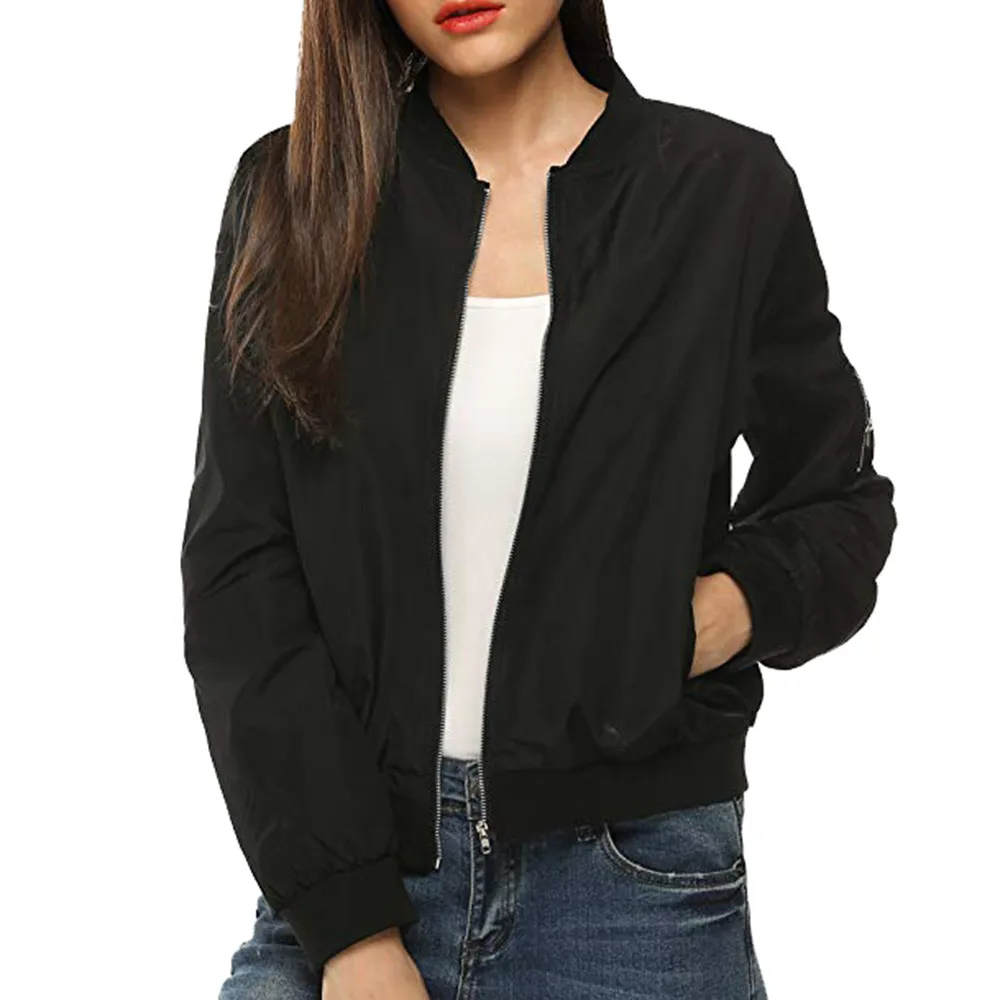 JAYCOSIN Spring Autumn Jacket Women Classic Coat Short Bomber Solid Zip Up Jacket Coat Black Red For Ladies Tops mujer Dropship
JAYCOSIN Spring Autumn Jacket Women Classic Coat Short Bomber Solid Zip Up Jacket Coat Black Red For Ladies Tops mujer Dropship