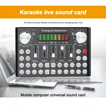 Sound Card Bluetooth Headset Microphone Webcast Live Streamer Broadcast Audio Card for Computer PC Mobile Phone
Sound Card Bluetooth Headset Microphone Webcast Live Streamer Broadcast Audio Card for Computer PC Mobile Phone