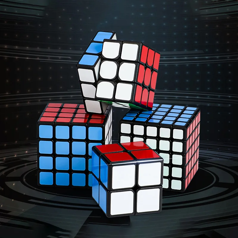 Профессиональный Магический кубик QIYI 3x3x3 черный скоростной Магнитный неокуб
