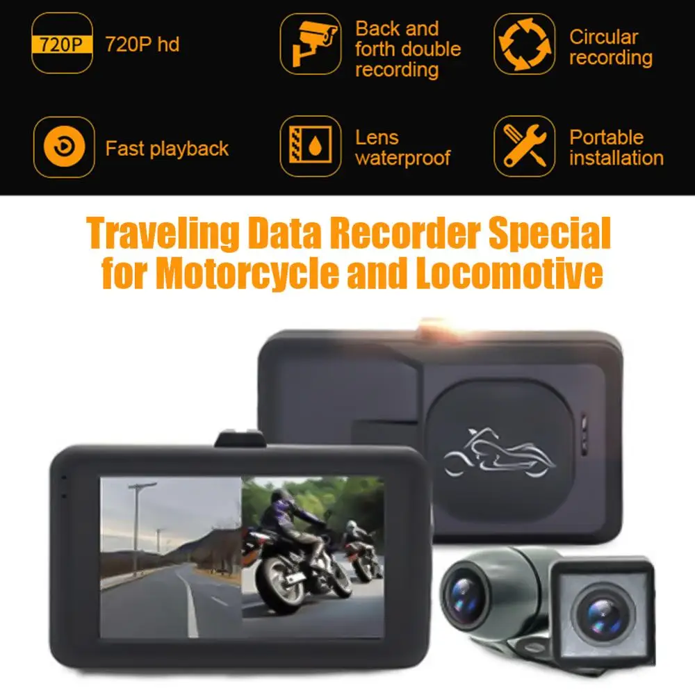 3 LCD Dual Camera Motorcycle DVR Video Recorder Tachograph Driving Camcorder
3 LCD Dual Camera Motorcycle DVR Video Recorder Tachograph Driving Camcorder