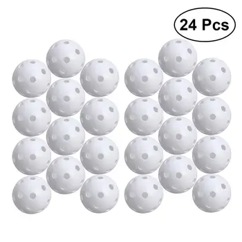 24pcs Perforated Plastic Play Balls Hollow Golf Practice Training Sports Balls (White)
24pcs Perforated Plastic Play Balls Hollow Golf Practice Training Sports Balls (White)