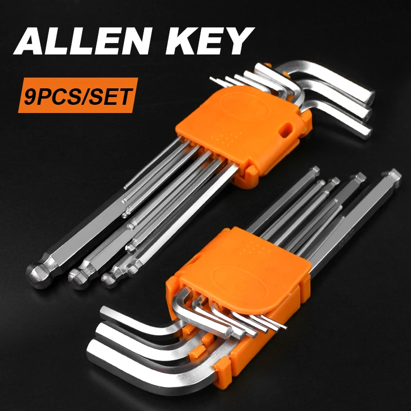 9PCS Allen Key Set Hex Wrench Screwdriver Set Hexagon Spanner Universal 9Pcs Ball End Torx Star Keys Tool L Type Hand Tools Kit
9PCS Allen Key Set Hex Wrench Screwdriver Set Hexagon Spanner Universal 9Pcs Ball End Torx Star Keys Tool L Type Hand Tools Kit