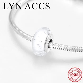 2019 New 925 Sterling Silver Clear Bubble White Murano Glass Beads Fit Original LYNACCS Women Charms Bracelet Jewelry making 
2019 New 925 Sterling Silver Clear Bubble White Murano Glass Beads Fit Original LYNACCS Women Charms Bracelet Jewelry making