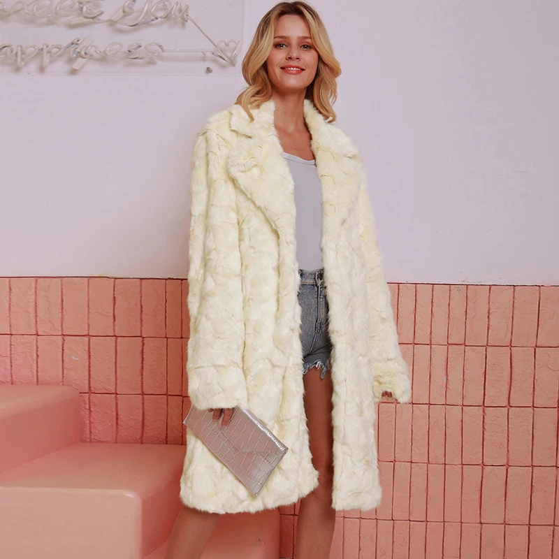 Elegant white shaggy women faux fur coat 2019 streetwear Autumn winter warm plush coat Female plus size long overcoat party
Elegant white shaggy women faux fur coat 2019 streetwear Autumn winter warm plush coat Female plus size long overcoat party