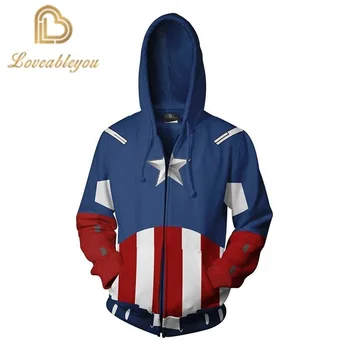 Avengers 4 Endgame Men Women Zipper Hoodies Captain America 3D Hooded Jacket Superhero Sweatshirt Streetwear Cosplay Costume
Avengers 4 Endgame Men Women Zipper Hoodies Captain America 3D Hooded Jacket Superhero Sweatshirt Streetwear Cosplay Costume