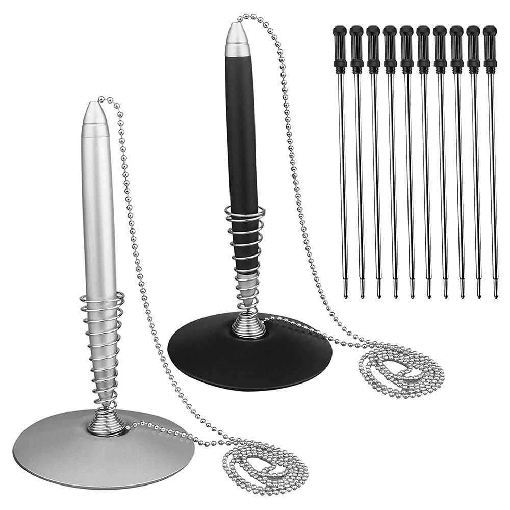 MyLifeUNIT Counter Pen with Chain, Ballpoint Pens Black with Pen Refills (2 Pens and 10 Refills)
MyLifeUNIT Counter Pen with Chain, Ballpoint Pens Black with Pen Refills (2 Pens and 10 Refills)