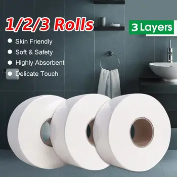 3 Rolls 3-Layer Skin Friendly Thicken Roll Paper Large-Volume Toilet Tissue Roll Native Wood Pulp Soft Toilet Paper for Home
3 Rolls 3-Layer Skin Friendly Thicken Roll Paper Large-Volume Toilet Tissue Roll Native Wood Pulp Soft Toilet Paper for Home