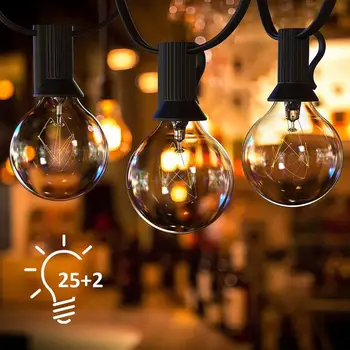 25FT G40 Globe Patio String Light Christmas Festoon Bulb Fairy String Light Outdoor Party Garden Garland Wedding Decor
25FT G40 Globe Patio String Light Christmas Festoon Bulb Fairy String Light Outdoor Party Garden Garland Wedding Decor