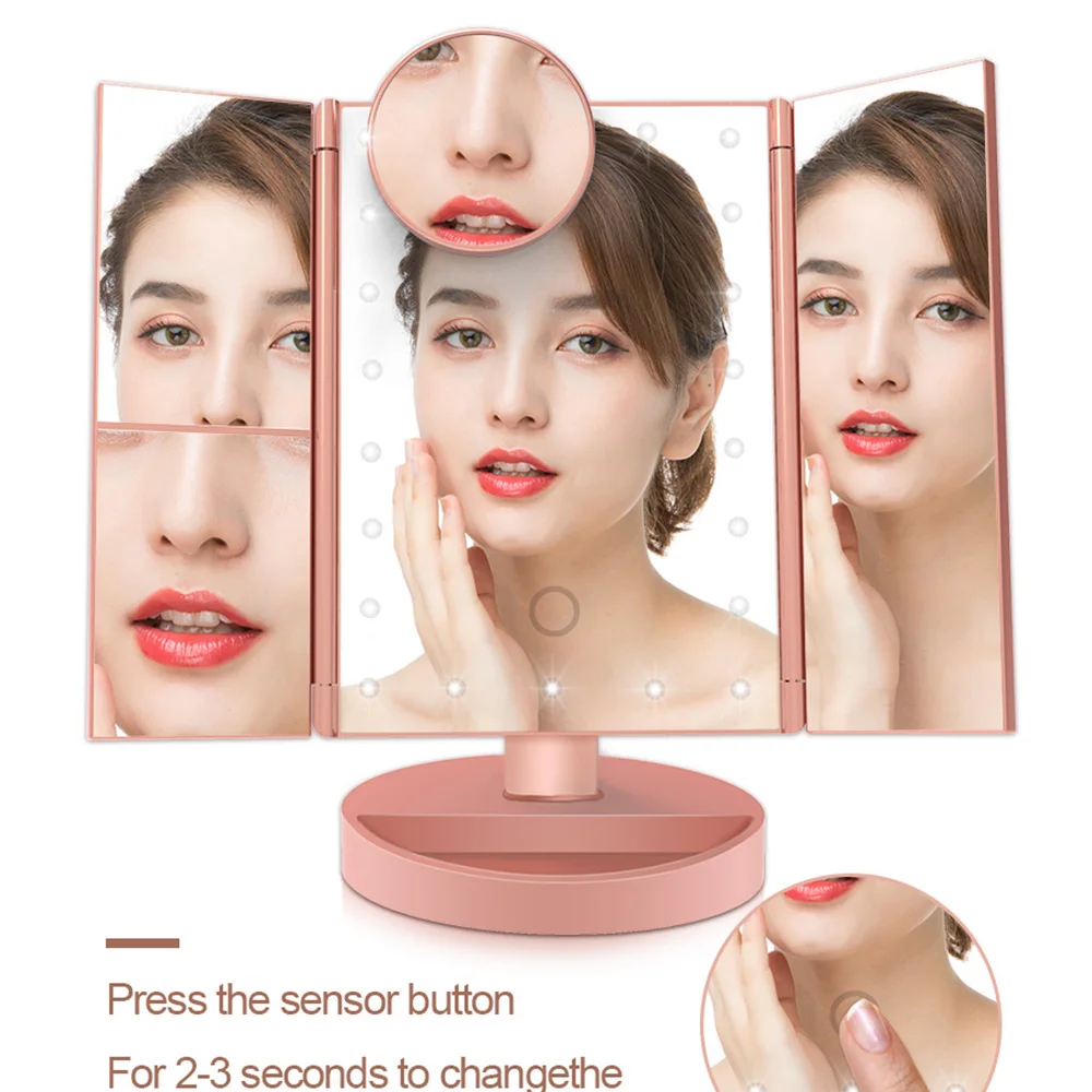 Makeup Mirror Vanity LED Light Beauty Mirror 12Light Bulbs Makeup Mirror 1X/2X/3X/10X Magnifying Glass 3 Folding Cosmetic Mirr
Makeup Mirror Vanity LED Light Beauty Mirror 12Light Bulbs Makeup Mirror 1X/2X/3X/10X Magnifying Glass 3 Folding Cosmetic Mirr
