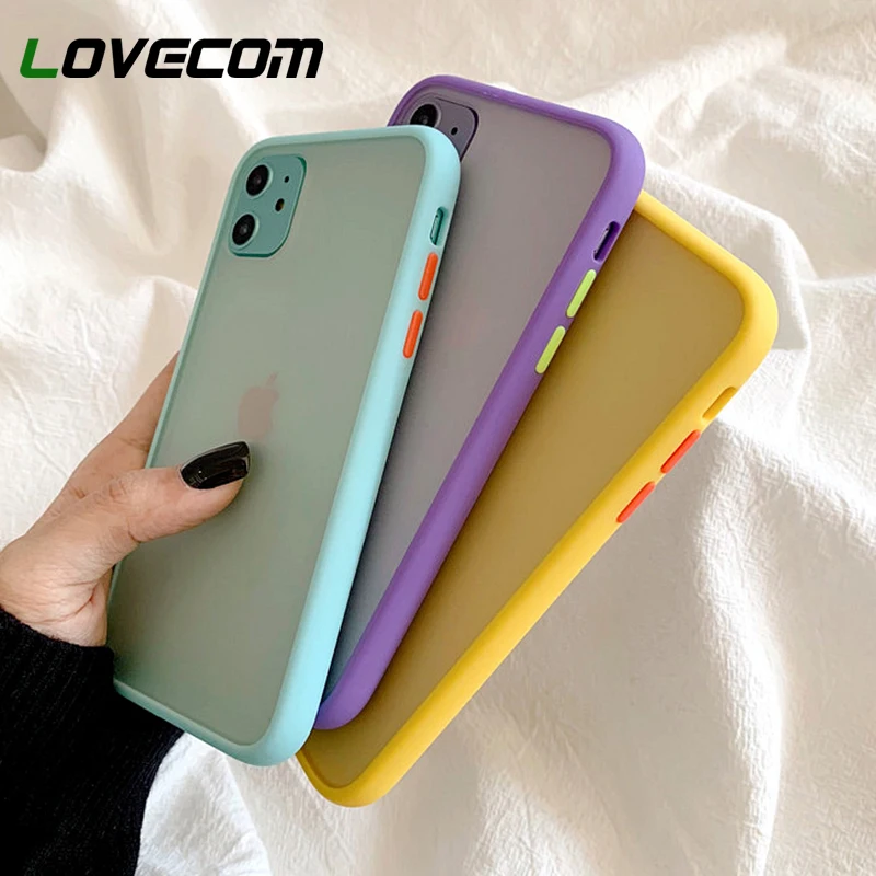 Bumper Shockproof Phone Case For iPhone 11 Pro Max XR X XS Max 7 8 6 Plus Case Soft Silicone +PC Candy Color Button Phone Cover
Bumper Shockproof Phone Case For iPhone 11 Pro Max XR X XS Max 7 8 6 Plus Case Soft Silicone +PC Candy Color Button Phone Cover