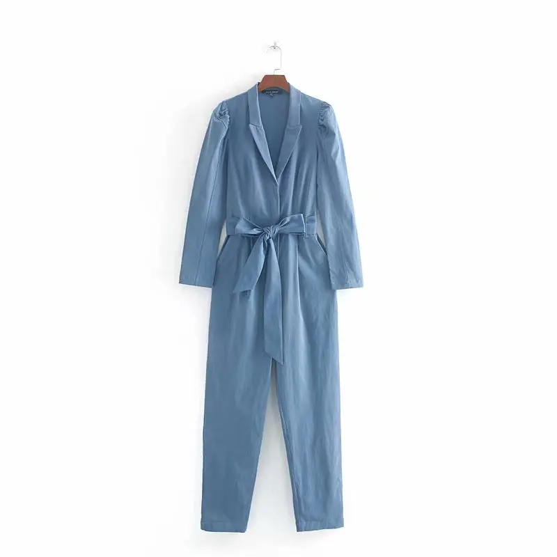 Solid Women Tailored Collar Puff Sleeve Conjoined Pants 2019 Autumn Office Lady Loose Jumpsuits P1350
Solid Women Tailored Collar Puff Sleeve Conjoined Pants 2019 Autumn Office Lady Loose Jumpsuits P1350