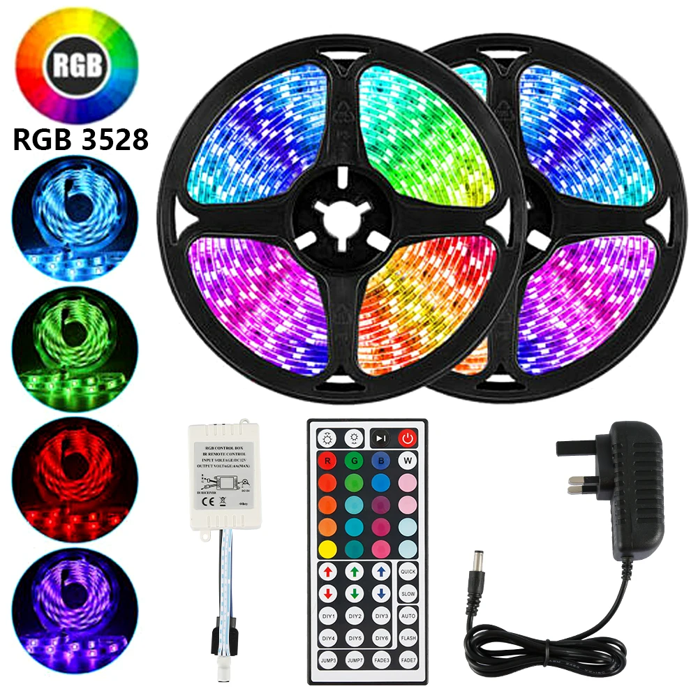3528 RGB светодиодный ленточный светильник 300 LED 5 м DC12V водонепроницаемый