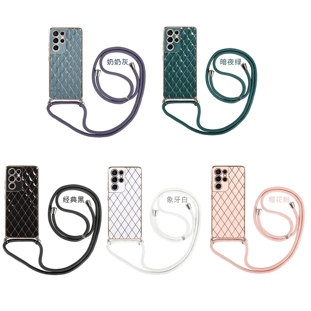 Electroplate Crossbody Necklace Strap Lanyard Cord Soft Phone Case For Iphone 12 Pro Max 11 X XS XR 8 Plus Luxury Fashion Cover
Electroplate Crossbody Necklace Strap Lanyard Cord Soft Phone Case For Iphone 12 Pro Max 11 X XS XR 8 Plus Luxury Fashion Cover
