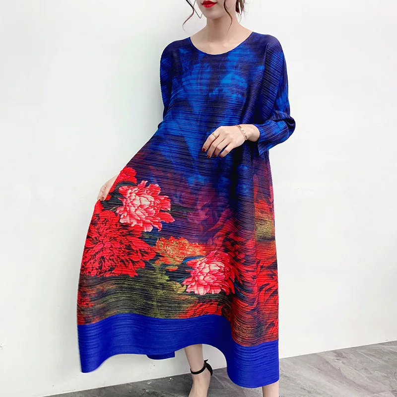 Elastic Draped Dress for Plump Woman Retro Floral Print 2020 Spring Oversize Loose Long Pleated Dress Ladies Luxury Vestido
Elastic Draped Dress for Plump Woman Retro Floral Print 2020 Spring Oversize Loose Long Pleated Dress Ladies Luxury Vestido