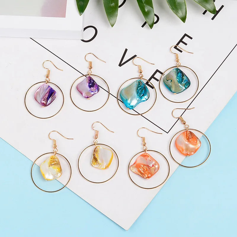 GW color shell drop earrings gold hoop earrings Charming Beach Style Ear Nails Handmade fashion shell woman jewelry gift 
GW color shell drop earrings gold hoop earrings Charming Beach Style Ear Nails Handmade fashion shell woman jewelry gift