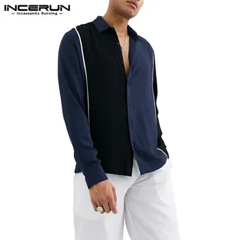 INCERUN Men Patchwork Long Sleeve Lapel Business Casual Shirt Fashion Street Trend Joker Comfort Slim Fitness Button Mens Blouse
INCERUN Men Patchwork Long Sleeve Lapel Business Casual Shirt Fashion Street Trend Joker Comfort Slim Fitness Button Mens Blouse