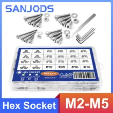 880Pcs Hexagon Hex Socket Head Cap Screw Set M2 M3 M4 M5 304 Stainless Steel Flat Button Cap Head & Nuts & Washer Assortment Kit
880Pcs Hexagon Hex Socket Head Cap Screw Set M2 M3 M4 M5 304 Stainless Steel Flat Button Cap Head & Nuts & Washer Assortment Kit