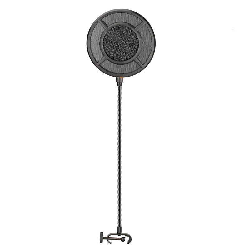 Microphone Filter Studio Mic Round Shape Filter Mask Shield wtih Mesh Metal Mezzanine Flexible Gooseneck and Mic Stand Clamp
Microphone Filter Studio Mic Round Shape Filter Mask Shield wtih Mesh Metal Mezzanine Flexible Gooseneck and Mic Stand Clamp