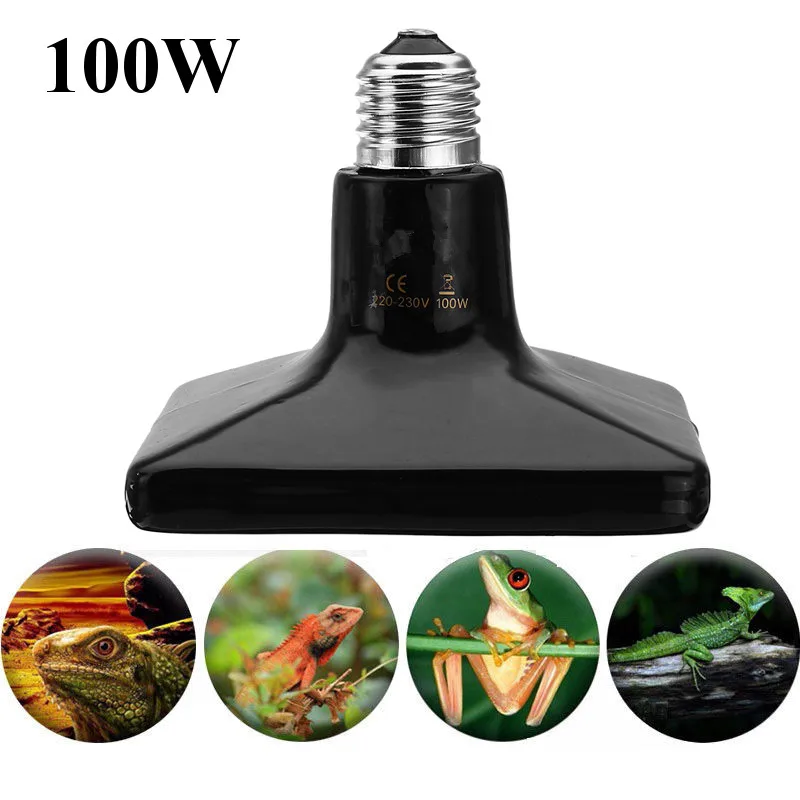New E27 square pet heating lamp external black ceramic transmitter insulation lamp reptile pet brooding lamp AC220V 25-250W
New E27 square pet heating lamp external black ceramic transmitter insulation lamp reptile pet brooding lamp AC220V 25-250W